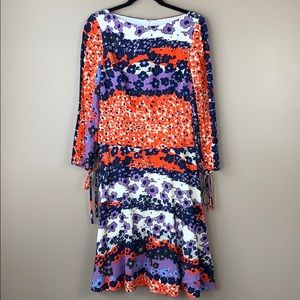 NWT Lela Rose floral long sleeve dress sz 6